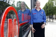 Kirsten Lilleøre foran Mediehuset
